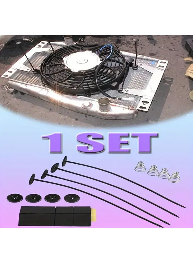 1SET Plastic Zip Ties with Spring and Buckle for Radiator Fan Securement - Image 1