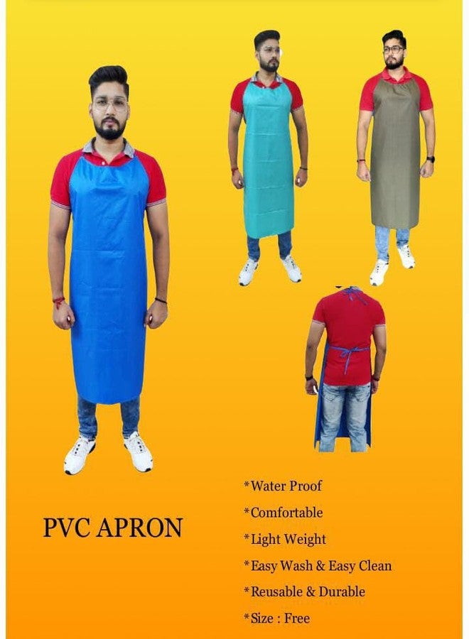 LISAMED Premium PVC Aprons | Hospital Plastic Aprons | Waterproof, Reusable & Durable (1, Green) - Image 3
