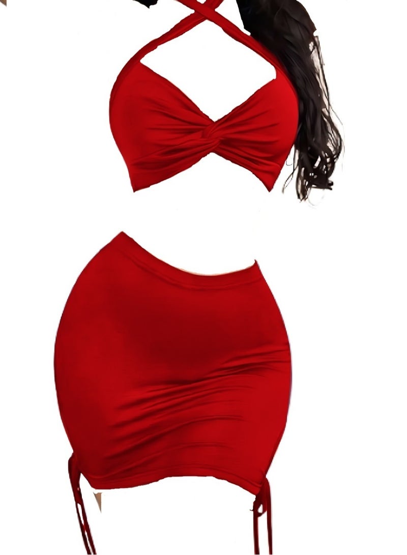 MANIKAN MANIKAN Women's short lingerie-two pieces, and elegant  tied at the top  - Image 2
