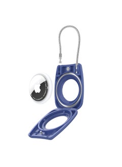 Applicable To Apple Airtag Protective Case Apple Tracker Airtag Waterproof Rope Safety Lock Protective Case-Color:Blue-Applicable Model:AirTAag