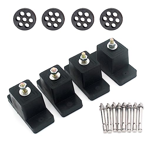 TADERUILY TADERUILY Anti Vibration Pads Rubber Conditioner Vibration Isolator for Outdoor Mini Split Ground Stand Wall Mounting Bracket Ac Condenser Shock Absorbing Pad Damping Block Air Compressor Feet 
