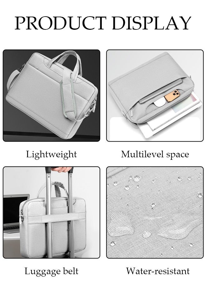 DUNISO 15.6 Inch Laptop Bag with Multi Compartment Lightweight Laptop Hand Bag Crossbody Bag Travel Business Briefcase Water-Resistant Dust-proof Shoulder Messenger Bag for Men and Women Work Office  - Image 5