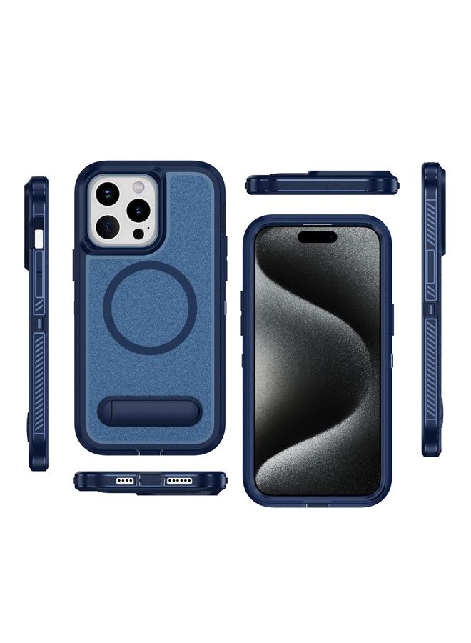 S-TOP Case For iPhone 15 Pro Max Guard MagSafe Holder Matte PC Hybrid TPU Phone Case - Image 2