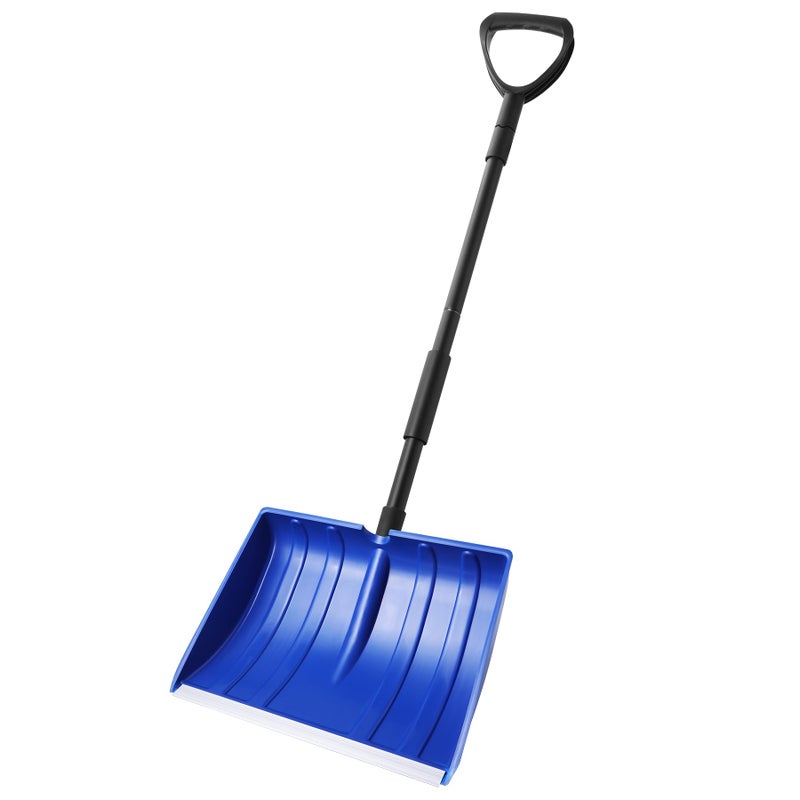 Yocada Snow Shovel for Driveway Home Garage Snow Removal with D-Grip Handle Aluminum Strip 55 inch Long Large Capacity Shovel for Garden Car Camping Outdoor - Image 1