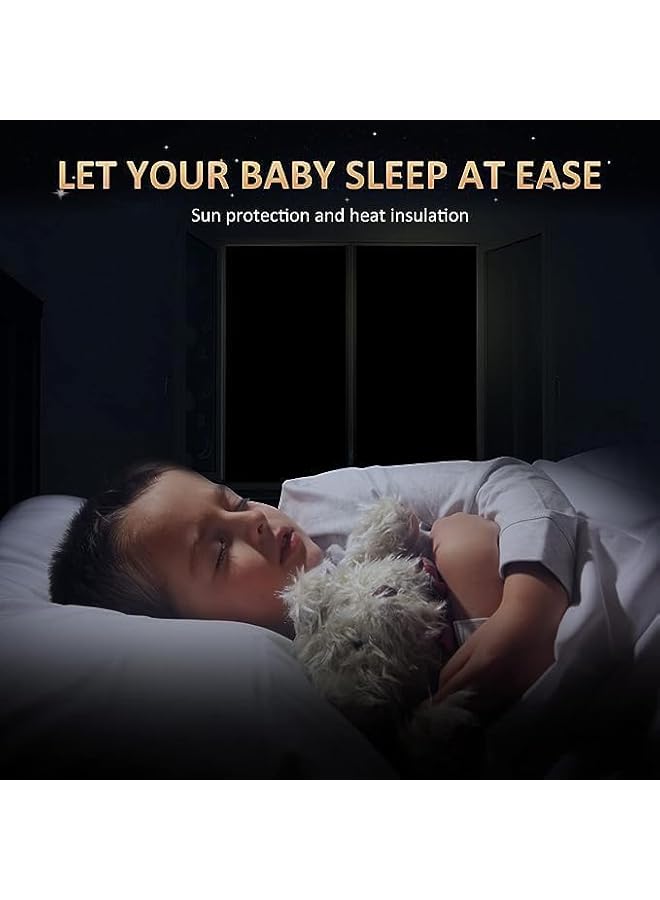 The Bros Blackout Blind,100% Blackout Shades, Travel Blackout Window Covers,Portable Black out Material Window Curtain Shade Blinds Cover with Vecro for Baby Nursery, Bedroom, Travel (300 * 145cm) - Image 4