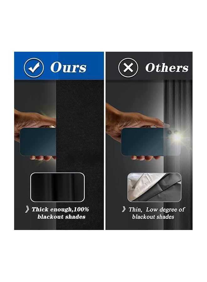 The Bros Blackout Blind,100% Blackout Shades, Travel Blackout Window Covers,Portable Black out Material Window Curtain Shade Blinds Cover with Vecro for Baby Nursery, Bedroom, Travel (300 * 145cm) - Image 3