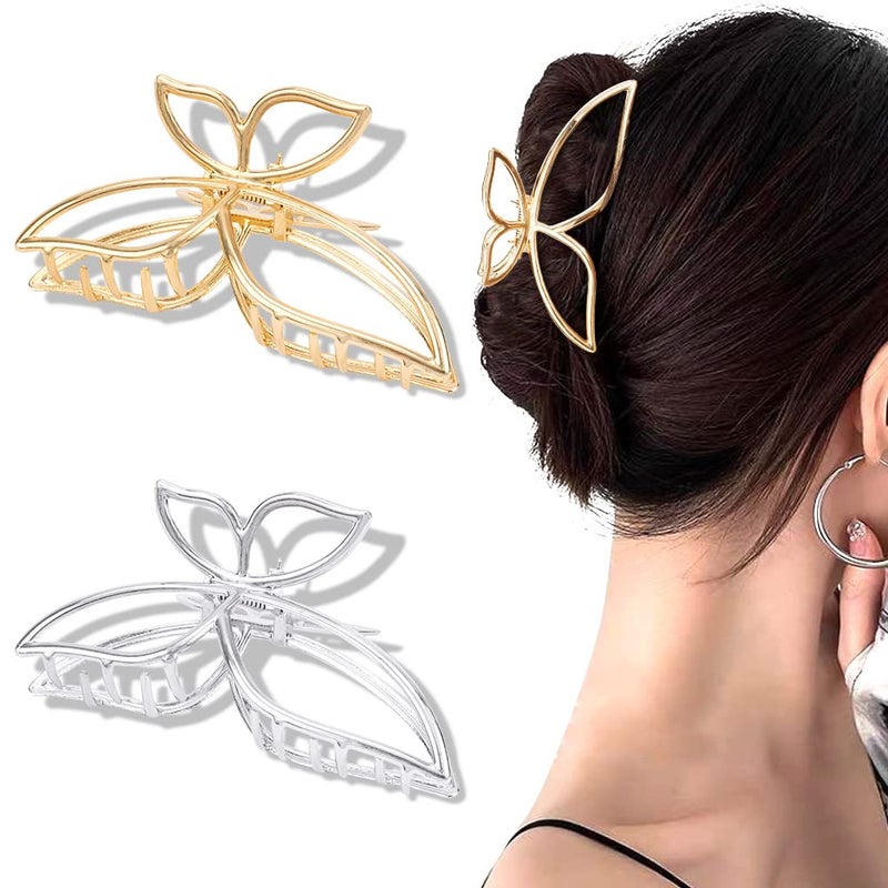 Ahoney Butterfly Metal Hair Clips 43 Gold NonSlip Cute Fashion Shark Accessories for Women Butterfly