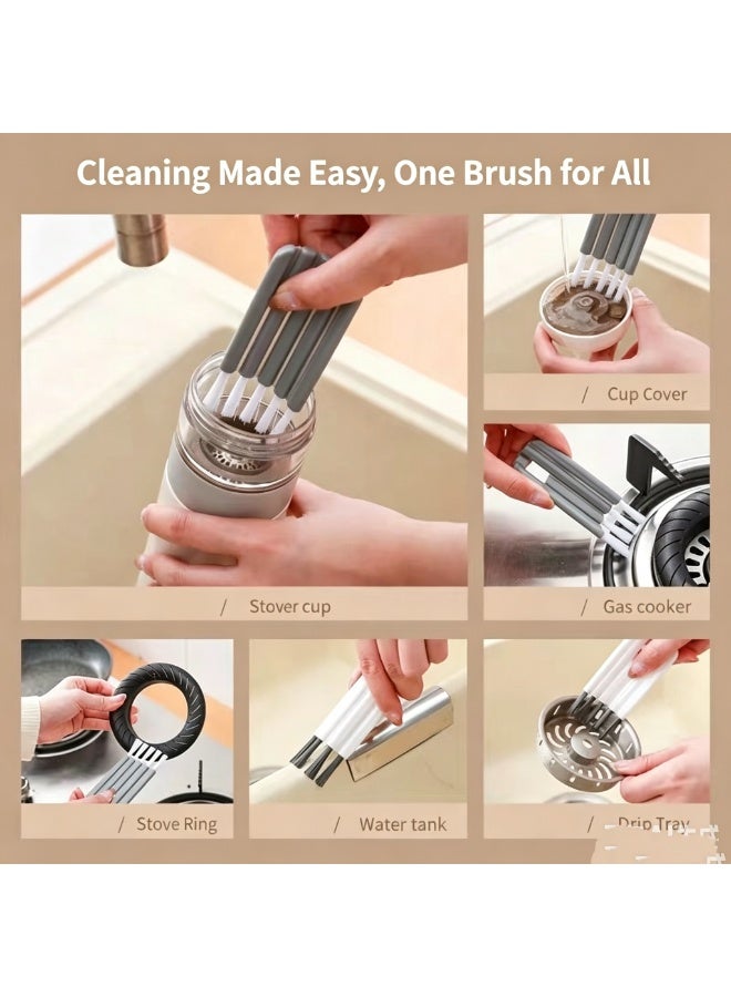 Curved Groove Cleaning Brush Multi-Use Scrubber for Cup Lids Keyboards Combs and Bottle Caps - Image 3