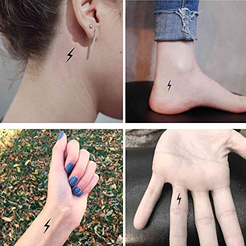 Dopetattoo Tattoonova 6 Sheets Temporary Tattoo Men Lightnings Party Favors Thunder Body Face Sleeve Number Fake Tattoos - Image 3