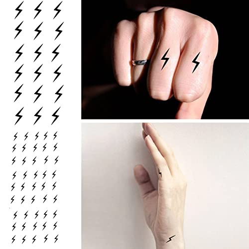 Dopetattoo Tattoonova 6 Sheets Temporary Tattoo Men Lightnings Party Favors Thunder Body Face Sleeve Number Fake Tattoos - Image 2