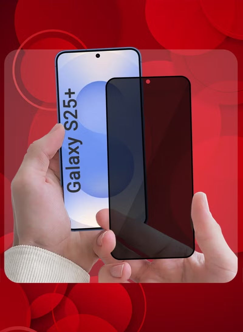 يويو تيك واقي شاشة لهاتف Samsung Galaxy S25 Plus: زجاج مقسّى (Tempered Glass) مانع للتجسس (للحفاظ على الخصوصية) بصلابة 9H، شفاف وعالي الدقة (HD)، ومقاوم للخدش؛ مخصص لهاتف Samsung Galaxy S25 Plus 5G (مقاس 6.7 بوصة، إصدار 2025). - Image 2