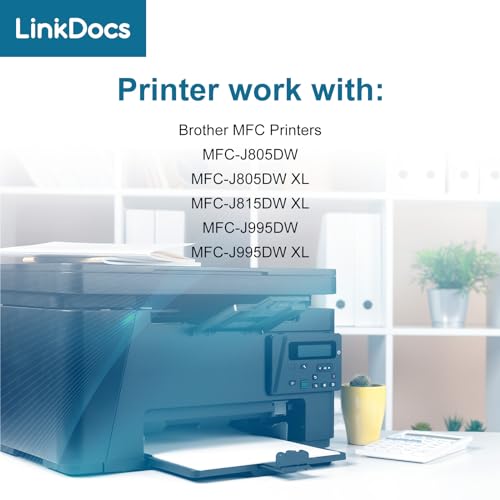 LinkDocs LC3033 XXL High Yield Ink Cartridge Replacement for Brother LC3033 XXL LC-3033 LC3035 Work for MFC-J995DW MFC-J815DW MFC-J805DW XL Printer (4 Pack, 1 Each Black Cyan Magenta Yellow) - Image 3