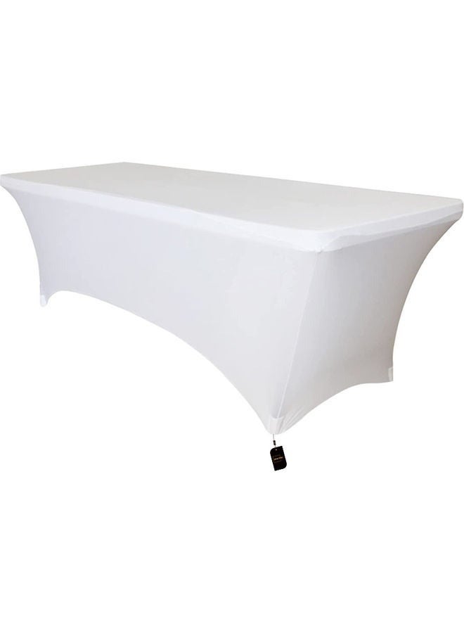Party Social Premium Rectangular Polyester Blend Tablecloth for Catering Events Dinner Parties Weddings Buffet Table or Home Dining Washable Table Cloth (White) - Image 1