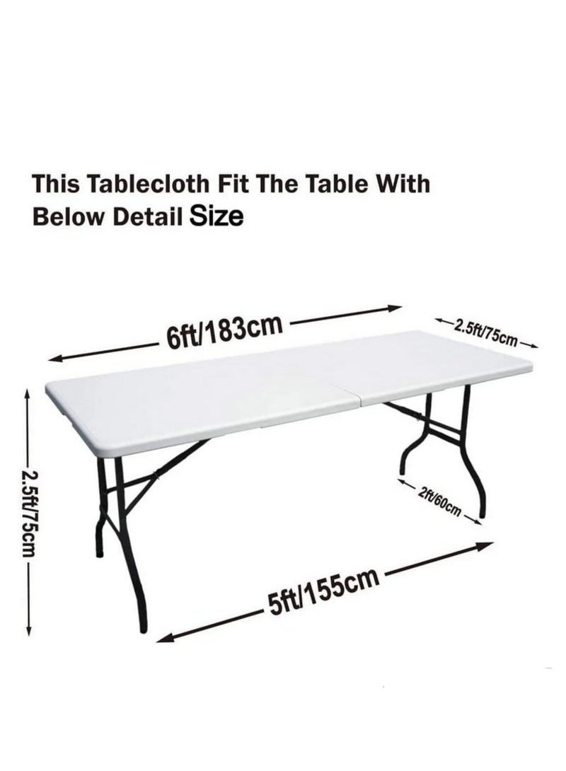 Party Social Premium Rectangular Polyester Blend Tablecloth for Catering Events Dinner Parties Weddings Buffet Table or Home Dining Washable Table Cloth (White) - Image 3