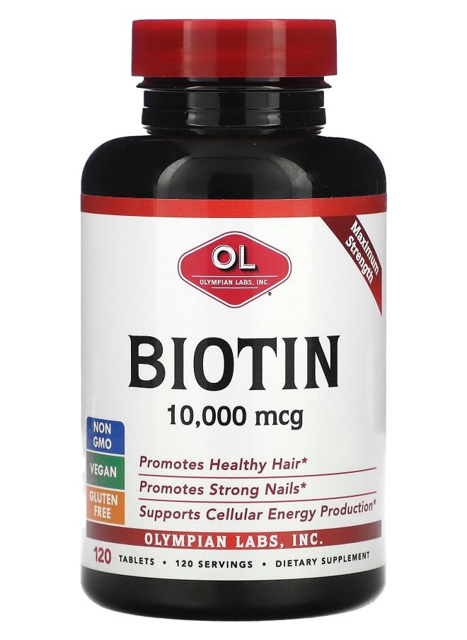 Olympian Labs Biotin 10000 mcg 120 Tablets 