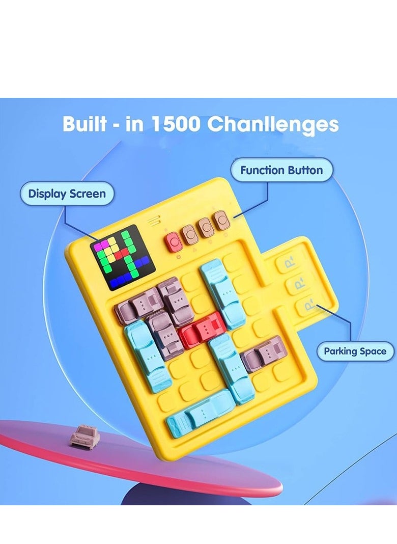 Smart car Huarong highway speed escape game maze puzzle 1500 level desktop brick game machine puzzle block automatic parking sensor logic thinking children's toys, super Rongdao game machine brain development children's thinking logic electronic decompression puzzle science and education toys