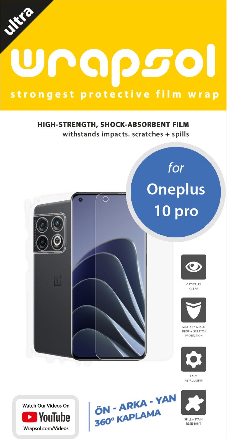 Oneplus 10 Pro Full Body Screen Protector Front Back Side Impact Absorbing Polyurethane Film