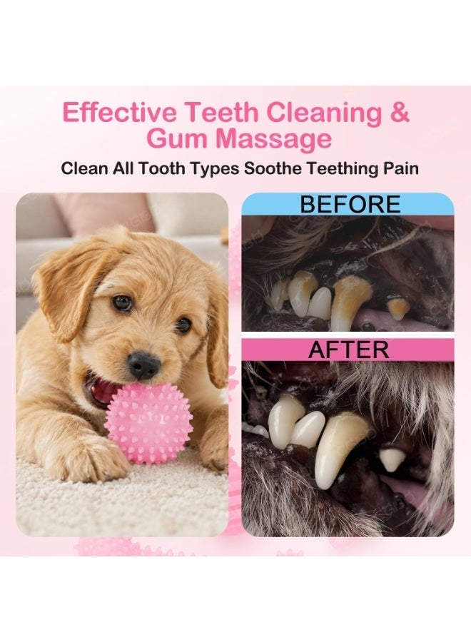 Puppy toys, 6-piece set of puppy chew toys, cute pink puppy toys, puppy teething toys, soft and durable puppy interactive chew toys, puppy grinding toys, 2026 upgraded soft and durable interactive grinding toys - Image 4