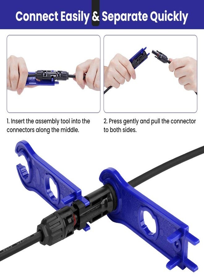 BougeRV 1 Pair Solar Connector Tool Assembly Spanners Wrenches, Solar Panel Connector Tool, Solar PV Disconnect Removal Tools - Image 3