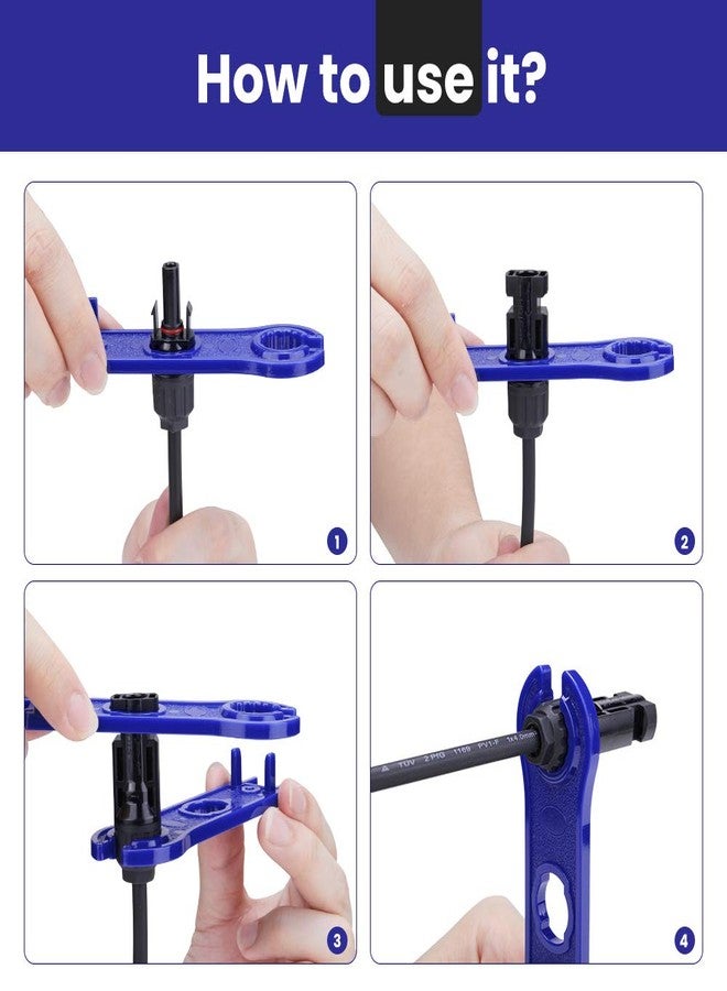 BougeRV 1 Pair Solar Connector Tool Assembly Spanners Wrenches, Solar Panel Connector Tool, Solar PV Disconnect Removal Tools - Image 4