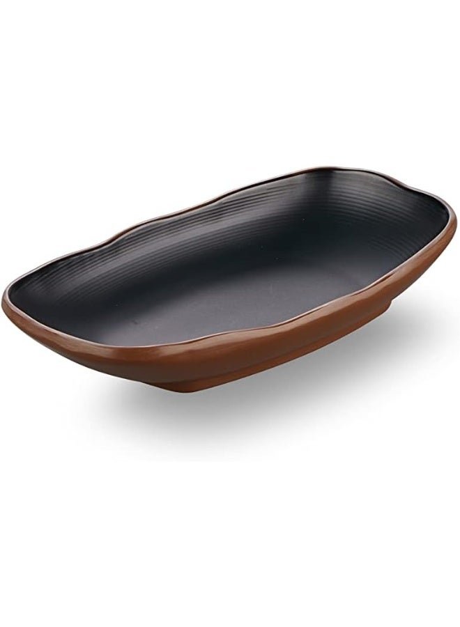Servewell Servewell Melamine Horeca Oblong Oval Plate 27x17x2.9Cm 