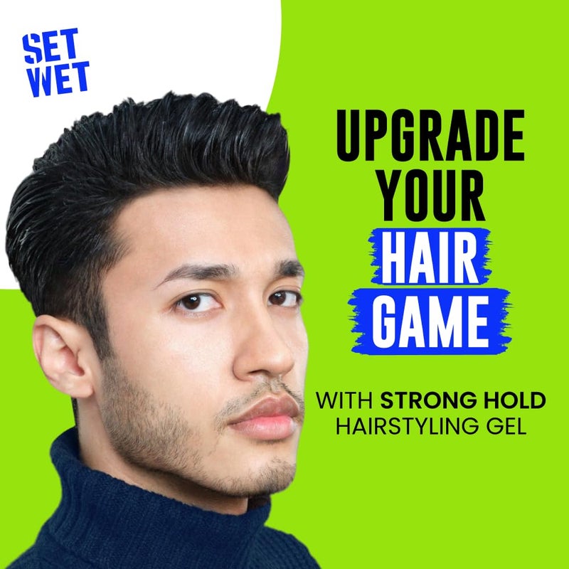 SET WET Set Wet Styling Hair Gel for Men Party Shine 250gm Strong Hold High Shine For Short to Medium Hair No Alcohol No Sulphate - Image 2