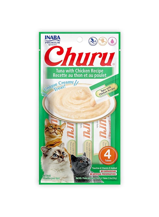 INABA Churu Tuna With Chicken Recipe Cat Treat - 56G - Image 1