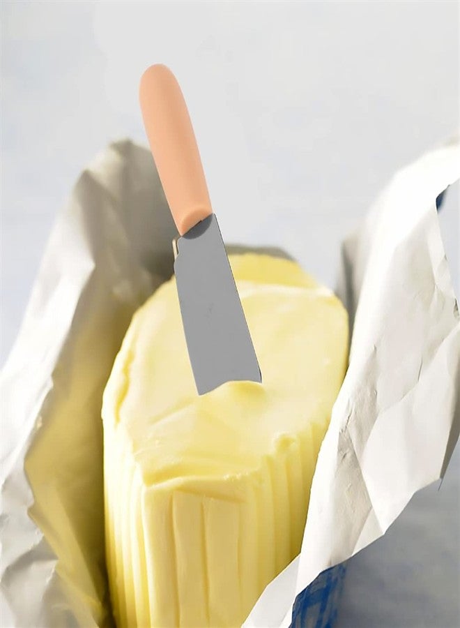 Dadamong 10 Pieces Cheese Spreader Set, Multipurpose Stainless Steel Mini Butter Spreader Knives with Plastic Handle, Bread Sandwich Cream Cheese Condiment Knives, 4 Inches Small Size - Image 4