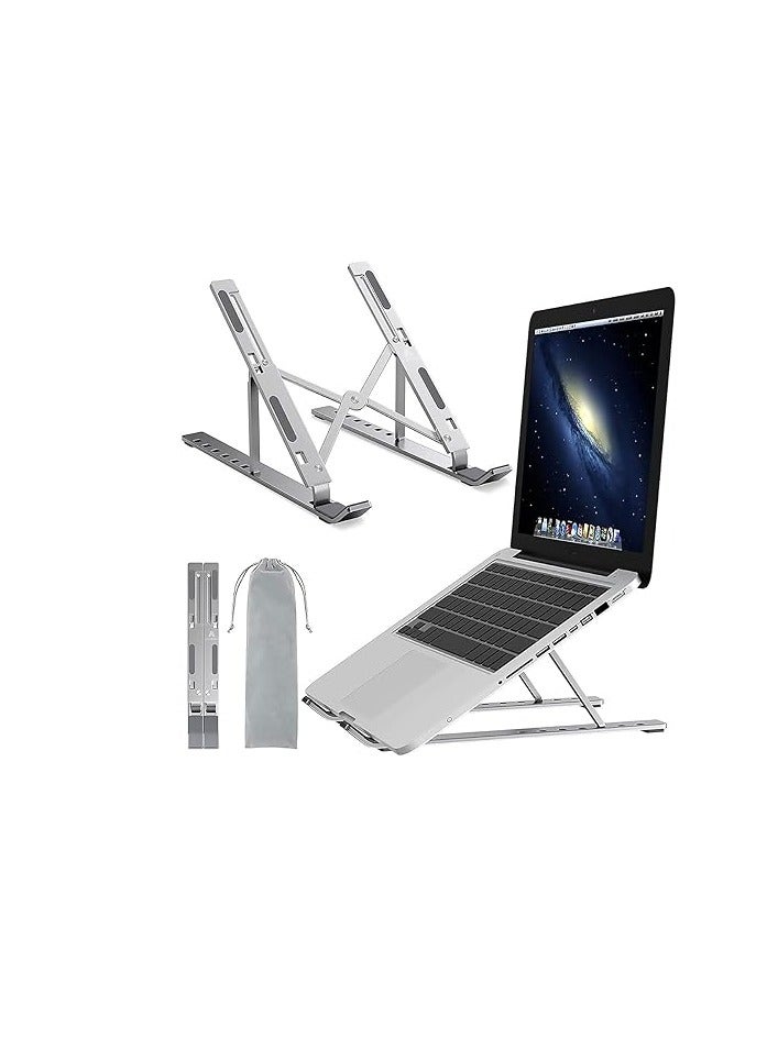 Adjustable Aluminum Laptop Stand Silver - Image 4