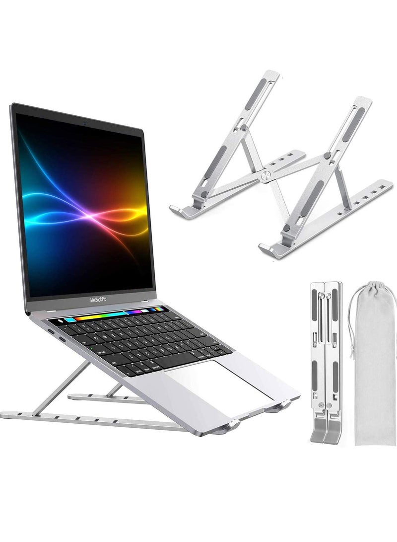Adjustable Aluminum Laptop Stand Silver - Image 1
