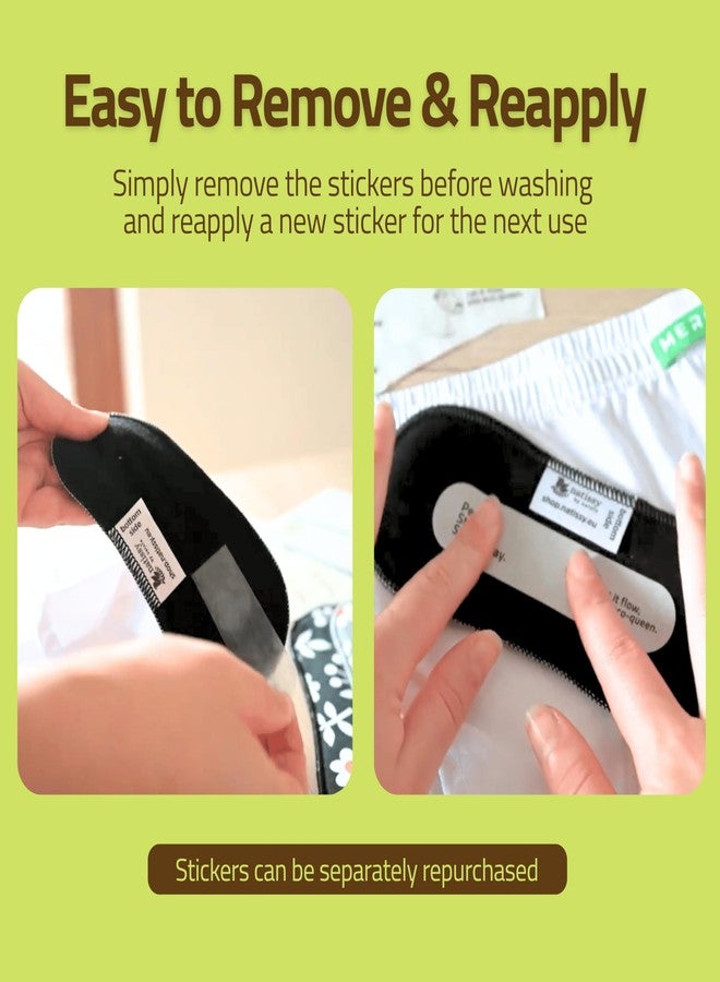 فوط صحية يومية قابلة لإعادة الاستخدام بدون أجنحة مع لاصق (مقاس متوسط، عبوة من 7 قطع) - فوط صحية قطنية عضوية قابلة للغسل بدرجة حرارة عالية للنساء والمراهقات - للإفرازات المهبلية اليومية، قابلة للتهوية بنسبة 100% وثابتة في مكانها - Image 3