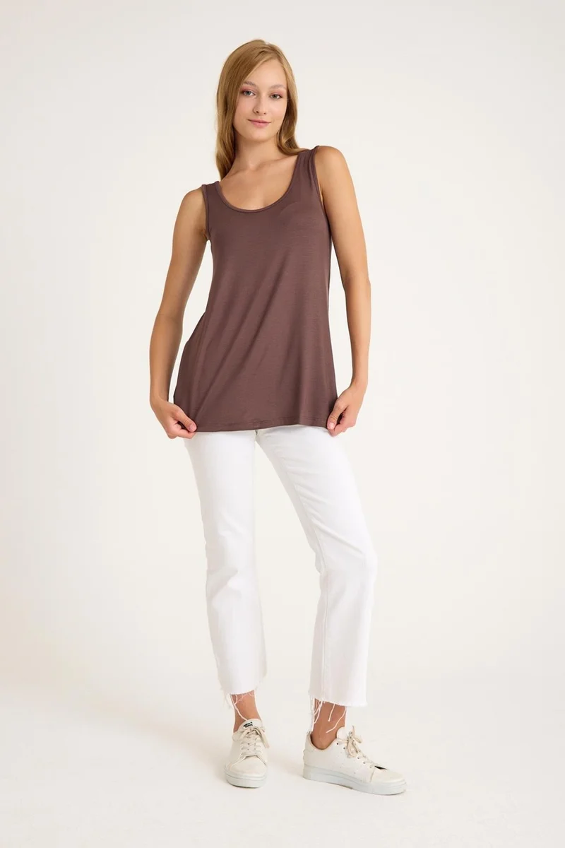 Cotenconcept 2 Pieces Cotton Thick Strappy Undershirt T-Shirt