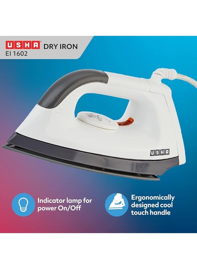Usha EI 1602 1000-Watt Lightweight Dry Iron (multi-colour) - Image 1