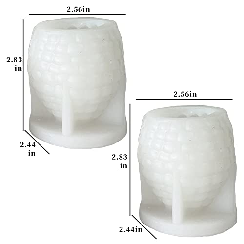 japleed 2Pcs 3D Pine Cone Candle Molds - Silicone Resin Candle & Soap Mold for Epoxy Resin Concrete DIY Gift Ornament & Autumn Table Decor - Image 3