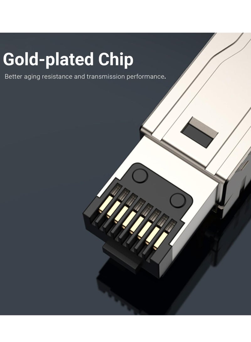 KASTWAVE RJ45 Connectors Tool Free Cat 8, Cat8 Field Termination Plug Shielded RJ45 Modular Plugs for 2000MHz 2GHz 40G Double Shielded Solid LAN Cable 22AWG-24AWG (2-Pack) - Image 3