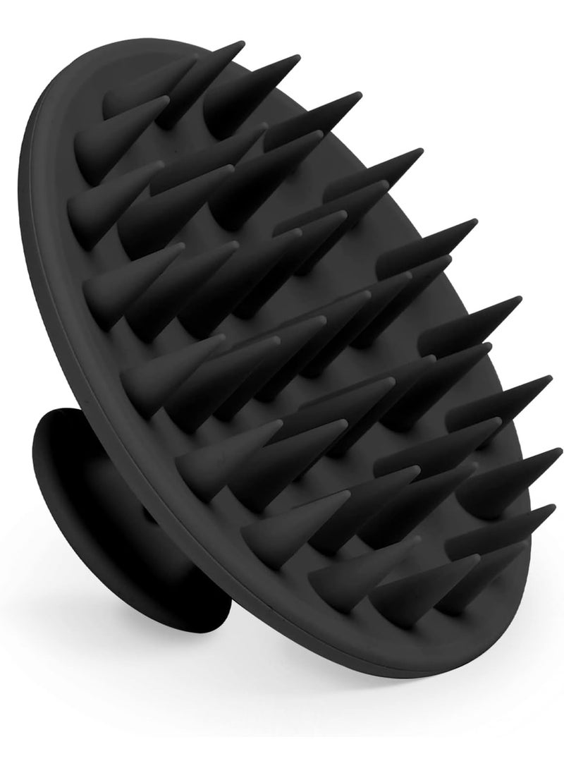 Meartchy Silicone Scalp Massager Shampoo Brush Scalp Brush for Hair Growth  Dandruff Removal Hair Scrubber Scalp Stimulator Exfoliator Brush with Soft Bristles for Wet Dry Scalp Care Black 