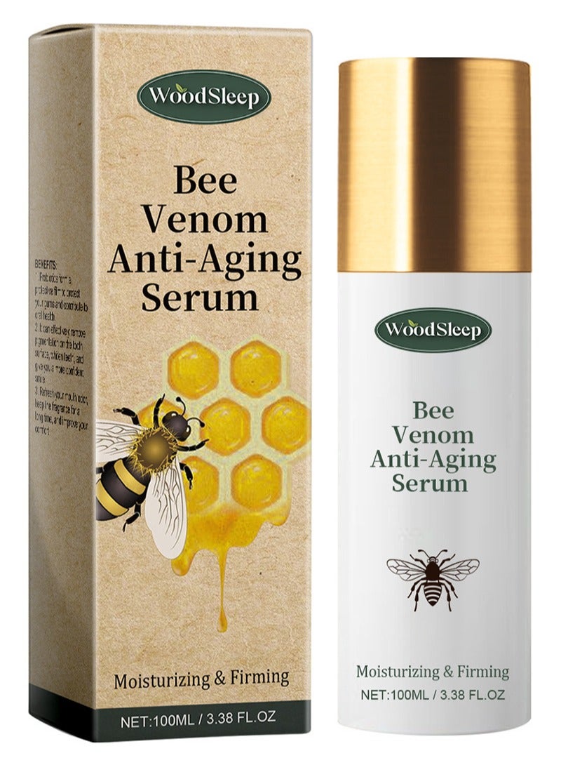 وودسليب مصل سم النحل الفائق 100 مل (3.38 أونصة سائلة) - تركيبة متقدمة لإعادة تشكيل البشرة وتوحيد لونها - يعيد مرونة البشرة وشدها - ينشط إنتاج الكولاجين - ترطيب طويل الأمد - Image 1