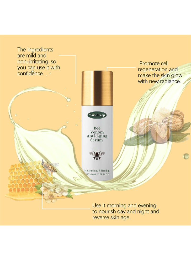 وودسليب مصل سم النحل الفائق 100 مل (3.38 أونصة سائلة) - تركيبة متقدمة لإعادة تشكيل البشرة وتوحيد لونها - يعيد مرونة البشرة وشدها - ينشط إنتاج الكولاجين - ترطيب طويل الأمد - Image 4
