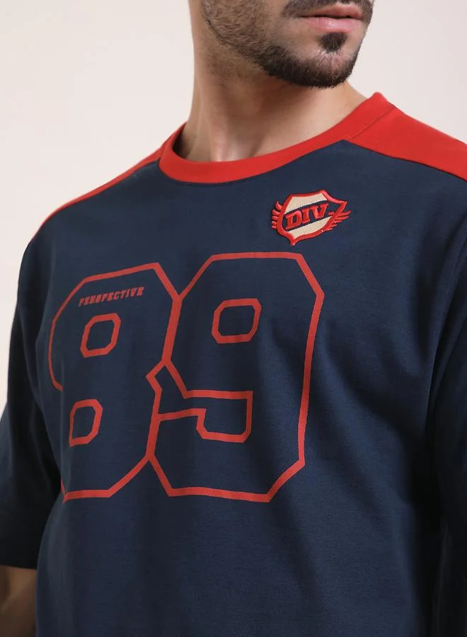 Difference of Opinion Men Oversized Crew Neck Printed T-Shirt
