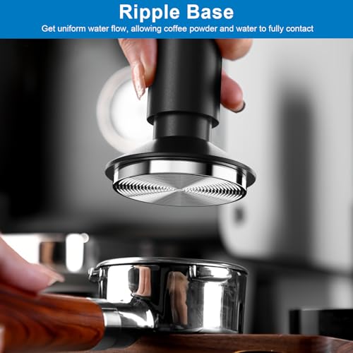 XIXUBX 2-in-1 Espresso Tamper & Magnetic WDT Tool, 51mm Spring Loaded Tamper with Corrugated Base & Cover, Anodized Aluminum Handle, Fits XIXUBX and Other 51mm Portafilter Espresso Machines - Image 5