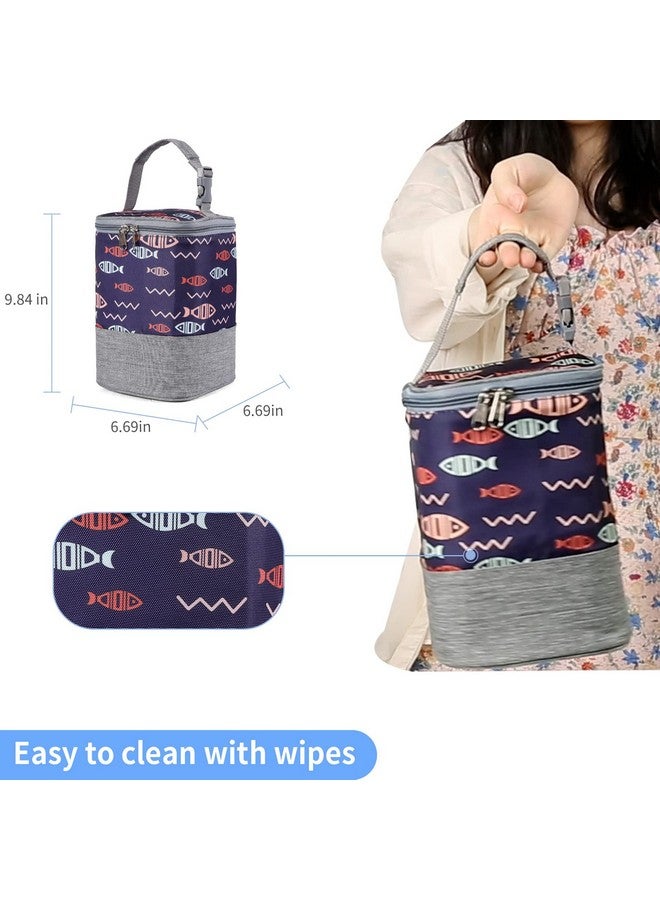 Gogoso GOGOSO Baby Bottle Bag with Ice Pack Cooler - Insulated Tote for Working Mom, Breastmilk Cooler for Up to 4 Large 8 Ounce Bottles - Image 2
