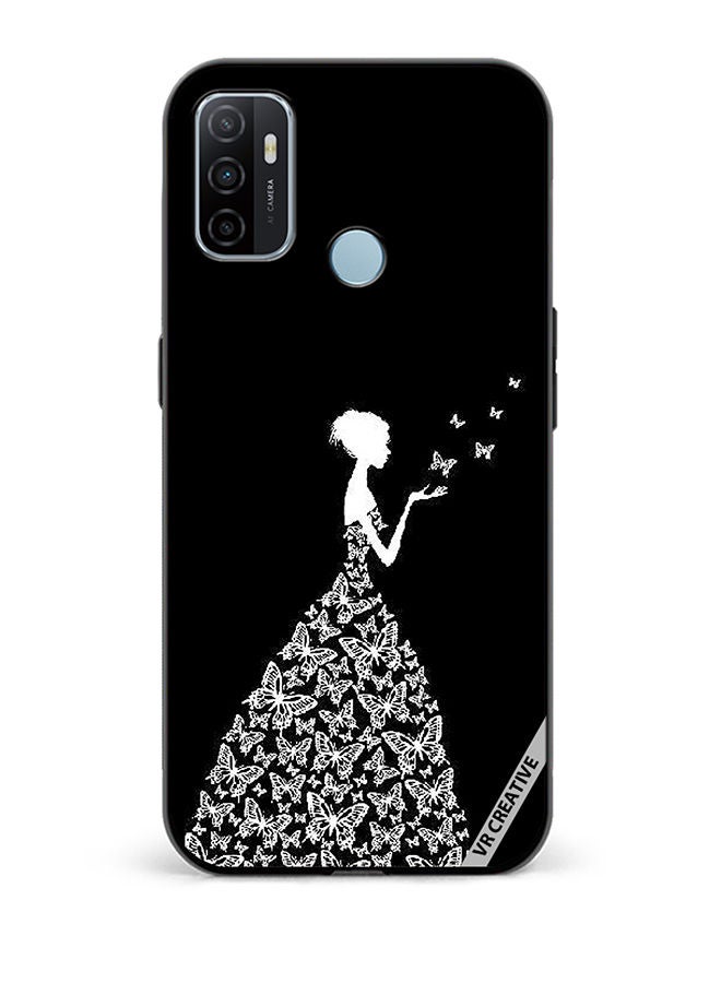 VR CREATIVE Protective Case Cover For Oppo A53 Girl In Butterfly Dress Design Multicolour  - Image 1