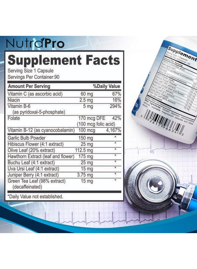 NutraPro Blood Pressure Supplements - Healthy Heart, Cholesterol Level, Blood Pressure Support.with Hawthorn.Blood Pressure Pills for Natural Anti-Hypertension and Remain in BP Zone.90 Capsules. - Image 2