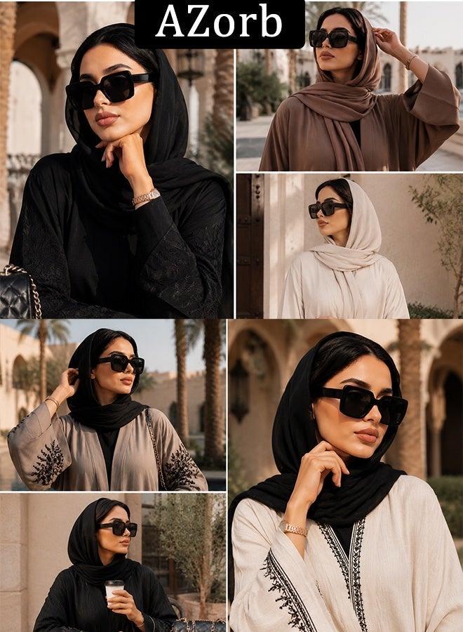 آأزورب نظارات شمسية نسائية رجالية نظارات شمسية للرجال والنساء نظارات للجنسين كبيرة مربعة كلاسيكية عصرية نظارة شمسية نظارات حماية من الأشعة فوق البنفسجية - Image 3