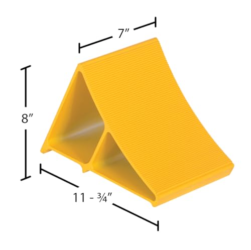 Vestil EALUM-YEL Aluminum Wheel Chock 11-3/4 In. x 7 In. x 8 In. Yellow - Image 4