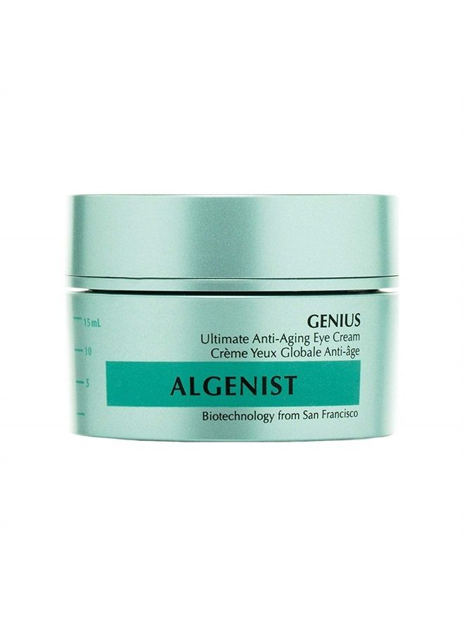 Algenist كريم العين المضاد للشيخوخة النهائي من جينيوس - كريم تحت العين النباتي الم firm والمُنعّم مع زيت الطحالب الدقيقة والكولاجين - للعناية بالبشرة غير كوميدوغينيك ومضاد للحساسية (15 مل / 0.5 أونصة) - Image 1