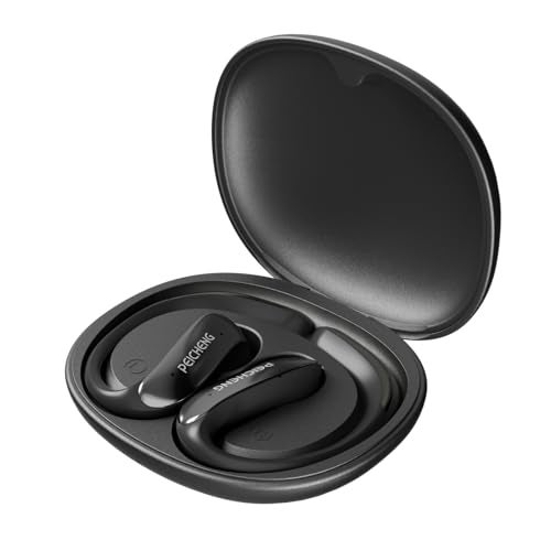 PEICHENG Wireless Bluetooth Earphones Earbuds Headphone Ear Bud for Sports Travel Business Learning (Black) - Image 1