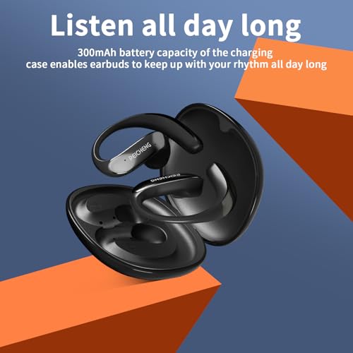 PEICHENG Wireless Bluetooth Earphones Earbuds Headphone Ear Bud for Sports Travel Business Learning (Black) - Image 3