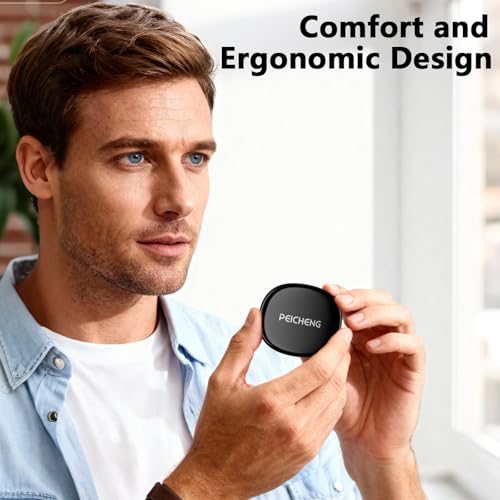 PEICHENG Wireless Bluetooth Earphones Earbuds Headphone Ear Bud for Sports Travel Business Learning (Black) - Image 2