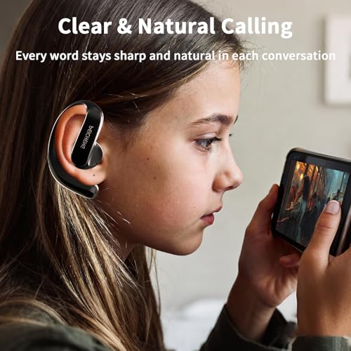 PEICHENG Wireless Bluetooth Earphones Earbuds Headphone Ear Bud for Sports Travel Business Learning (Black) - Image 5